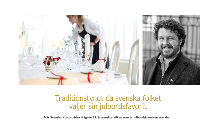 Traditionstyngt då svenska folket väljer sin julbordsfavorit