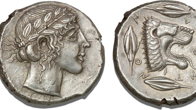 Sicily, Leontinoi, c. 455 - 422 BC, Tetradrachm. Estimate: DKK 200,000 (€ 27,000)