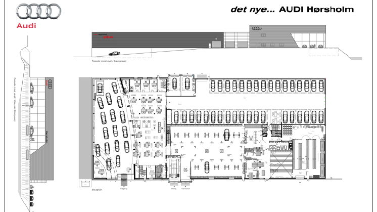 AUDI Hørsholm - Plan og facader