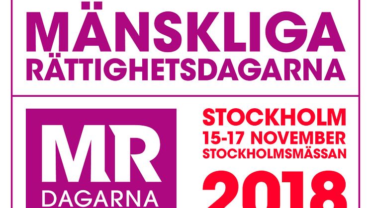 Mänskliga rättighetsdagarna 2018 hålls på Stockholmsmässan 15-17 november.