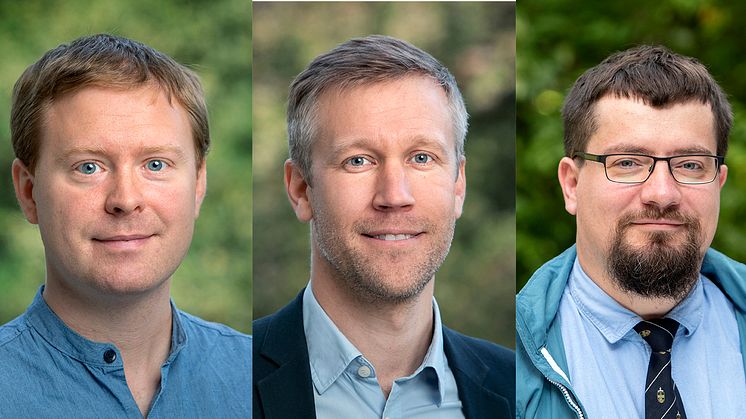 Emil Björnson, Magnus Jonsson och Marcin Szczot, nya Wallenberg Academy Fellows 2019. Foto Markus Marcetic