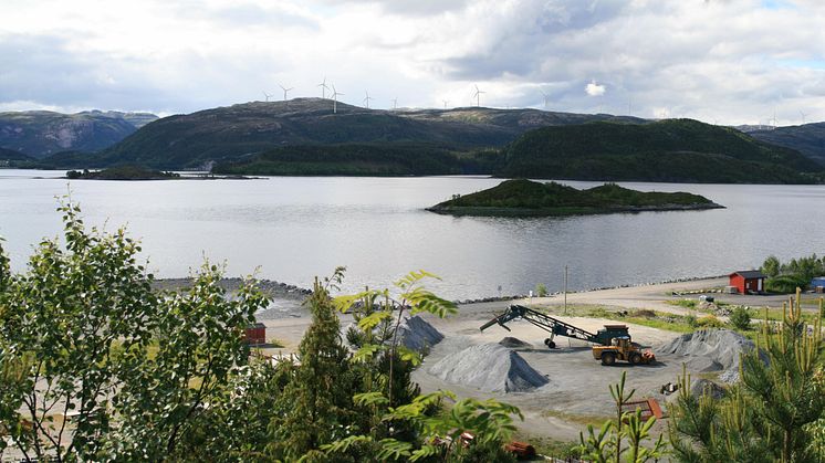 Illustrasjon av Stoheia vindpark sett fra Monstad