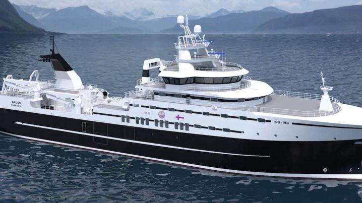 The new 86m stern trawler in build for JFK
