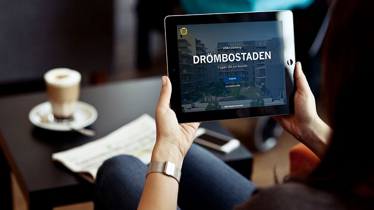 HSB Göteborg visar var stolen ska stå– ny app ger 3D bild av framtida bostadsområdet.