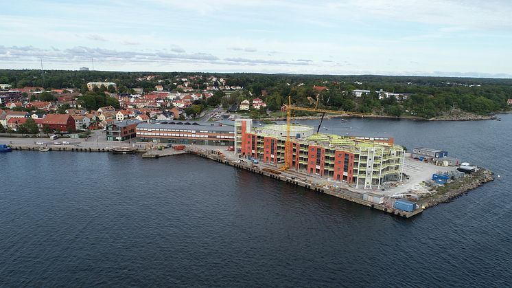 Vy över Emigranten etapp 5 på Östra piren i Karlshamn. Foto: William Lavesson