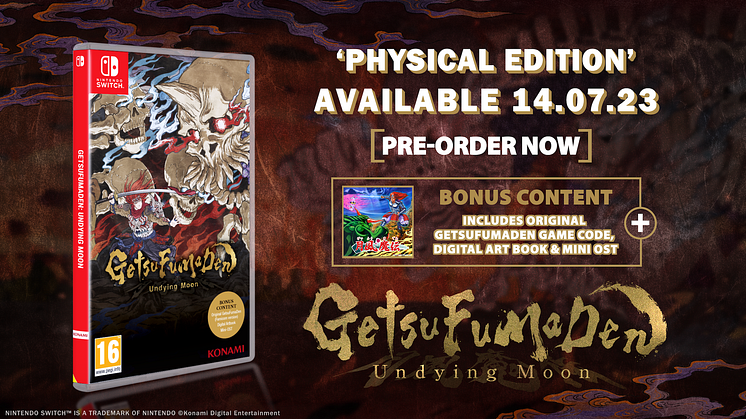 GETSUFUMADEN: UNDYING MOON TO RECEIVE UNIQUE PHYSICAL EDITIONS FOR NINTENDO SWITCH™ ON JULY 14TH!