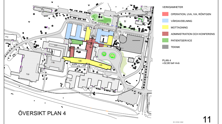 Fastighetsutvecklingsplan Skellefteå lasarett översikt plan 4