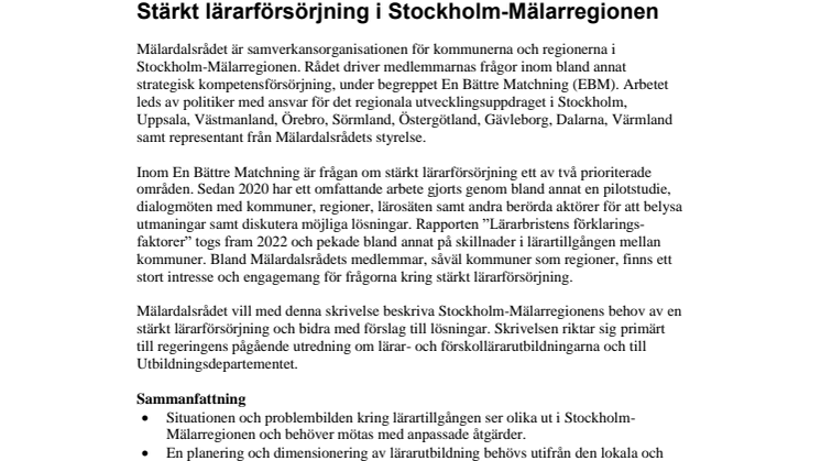 Skrivelse - Stärkt lärarförsörjning i Stockholm-Mälarregionen.pdf