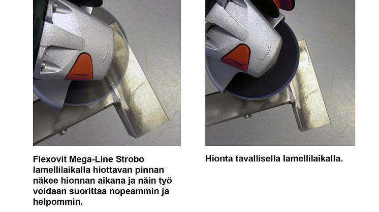 Flexovit Mega-Line Strobo –lamellilaikka – Vertailu