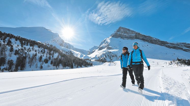 Winterwandern über den Gemmipass © Schweiz Tourismus Fotograf Christian Perret