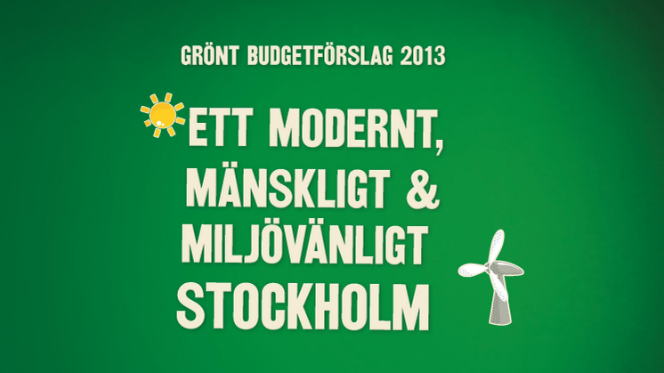 PP: Miljöpartiets skuggbudget 2013