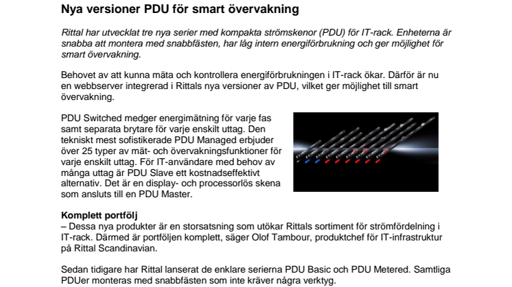 Nya versioner PDU för smart övervakning