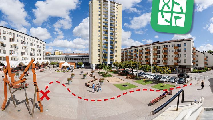 Välkommen att leta skatter på Axel Dahlströms Torg. Fotograf Markus Andersson