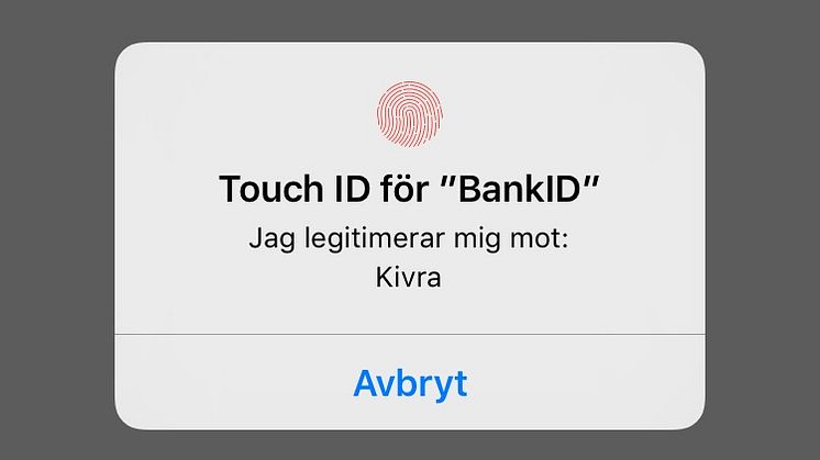 Nu kan du logga in på Kivra med Touch ID
