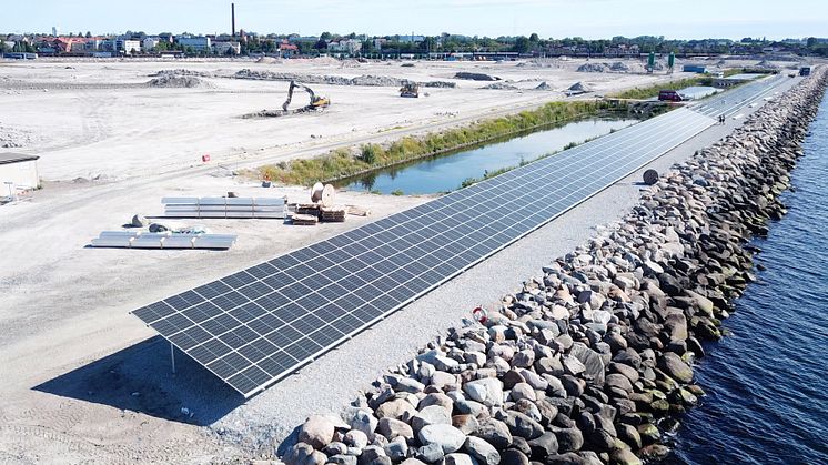 Solcellspark installeras i nya delen av Trelleborgs Hamn