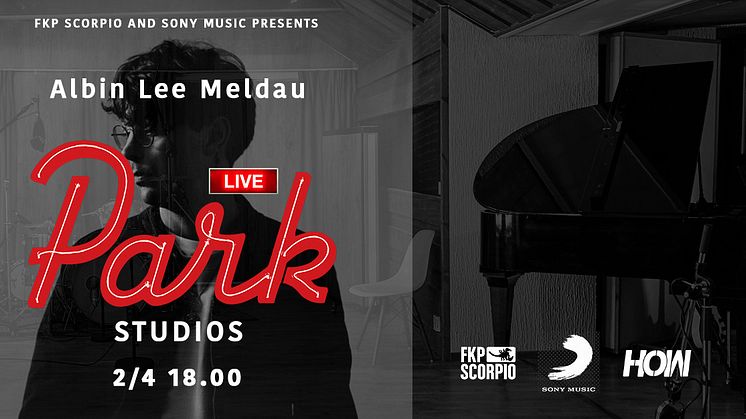 Albin Lee Meldau bjuder på livemusik från Park Studios torsdagen den 2 april