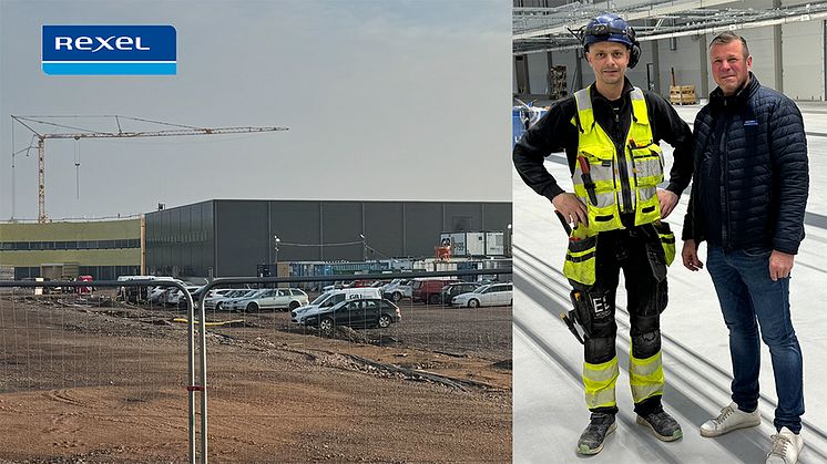 Martin Ericsson Växjö Elmontage tillsammans med Nils Wagander Rexel Växjö vid batterifabrikens bygge.