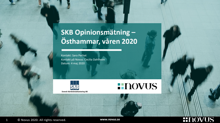 SKB Opinionsundersökning Östhammar 2020