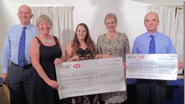 Golf club raises over £5,000 for stroke charities