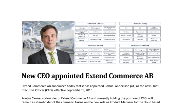New CEO appointed Extend Commerce AB