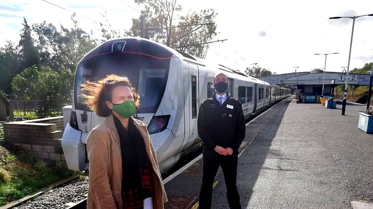 New Moorgate trains have already generated enough electricity to power all the homes of Welwyn and Hatfield Borough for a month. Catherine West MP came to see for herself with and Great Northern MD Tom Moran