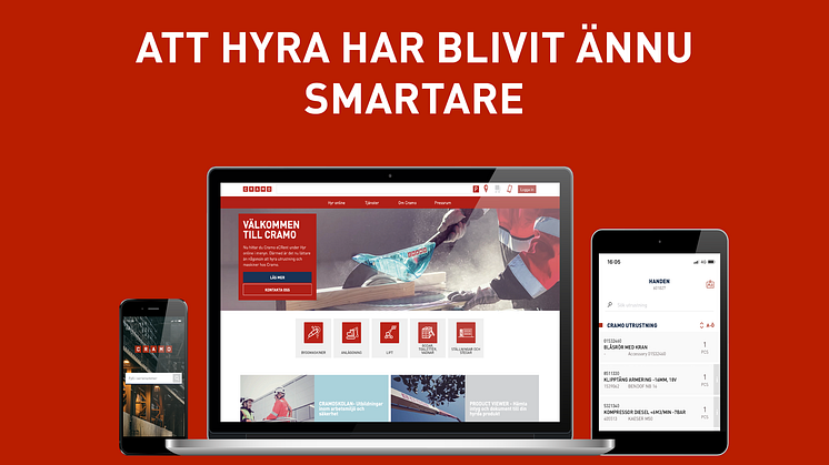 Cramo lanserar nya digitala verktyg för smartare uthyrning och hantering av byggutrustning