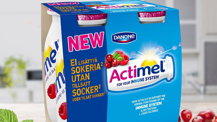 Actimel Hallon tranbär utan tillsatt socker