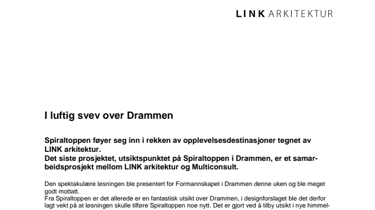 I luftig svev over Drammen