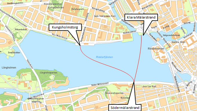 Premiär för SL:s nya båtlinje över Riddarfjärden