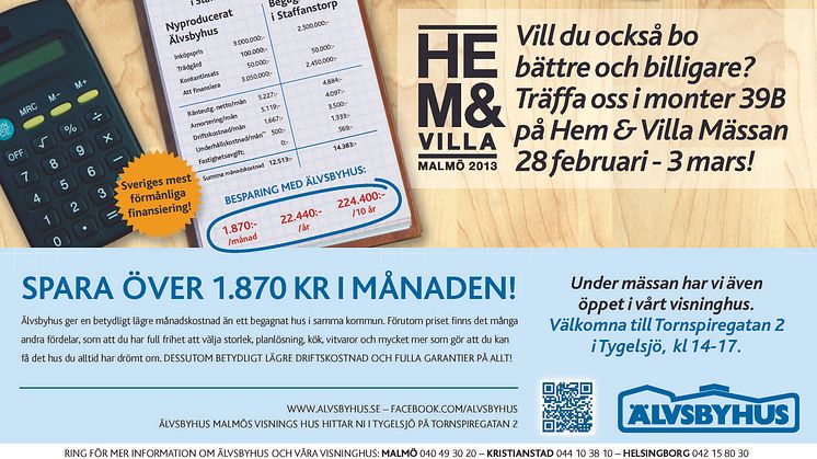 Älvsbyhus på Hem-och Villamässan i Malmö!