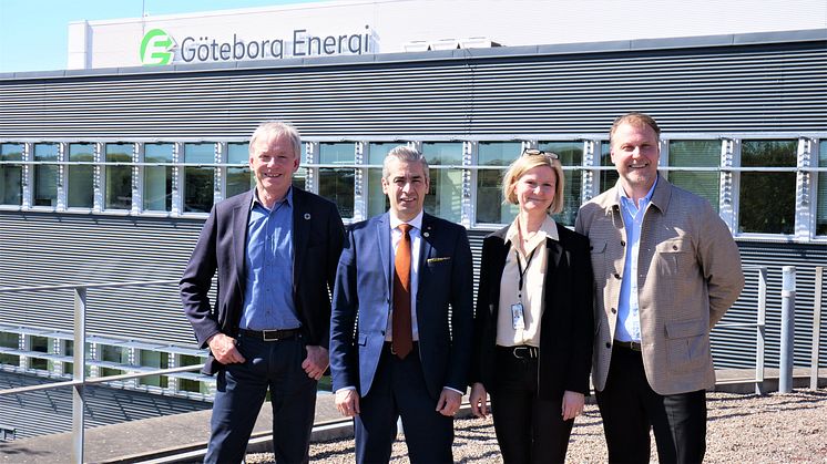 Energi- och digitaliseringsminsiter Khashayar Farmanbar besökte Rya kraftvärmeverk på tisdagen. Vid mötet deltog Alf Engqvist, VD Göteborg Energi, Anna Svernlöv, verksamhetsområdeschef och Lars Edström, VD för Göteborg Energi Nät.