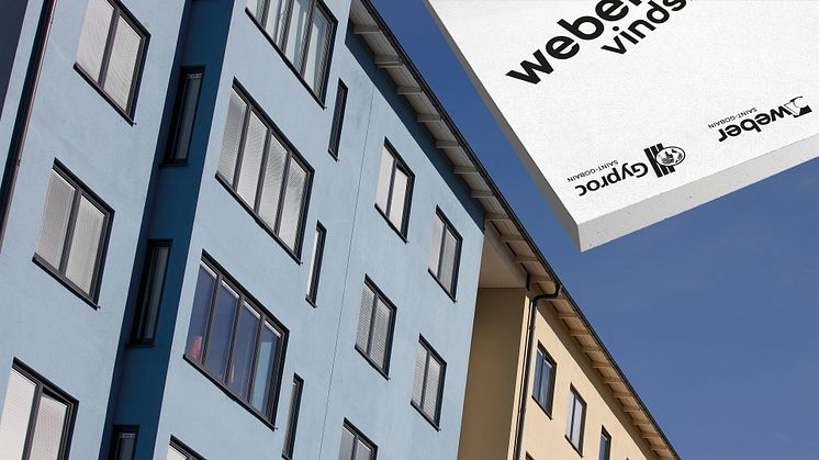 Webertherm 500 vindskyddsskiva ingår i Webers certifierade fasadsystem Serporoc