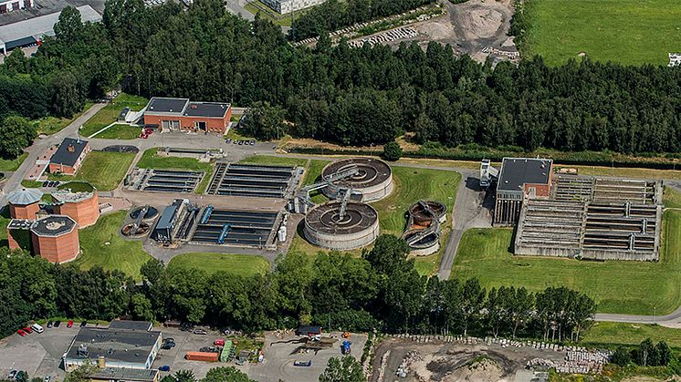 Kristianstads centrala reningsverk som nu ska byggas ut och byggas om.