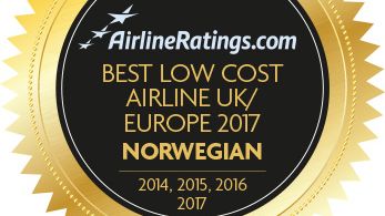 Norwegian resulta elegida mejor aerolínea de bajo coste de Europa por el cuarto año consecutivo