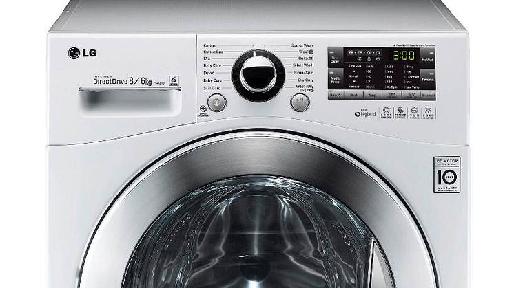 Tvätta och torktumla energisnålt med LG:s nya kombimaskiner