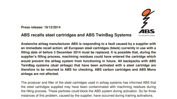 ABS Press Release