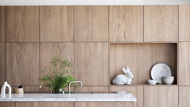Drømmekjøkkenet Wood eik matt hvitpigmentert