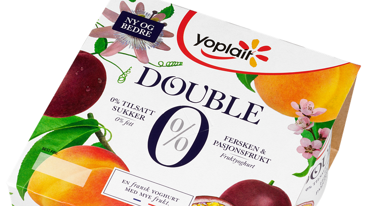 Yoplait Double 0% Fersken og Pasjonsfrukt