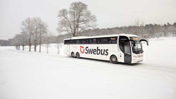 Swebus julsatsar med över 100 extra avgångar
