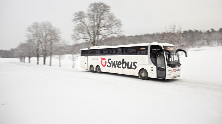 Swebus sätter in fler avgångar i jul