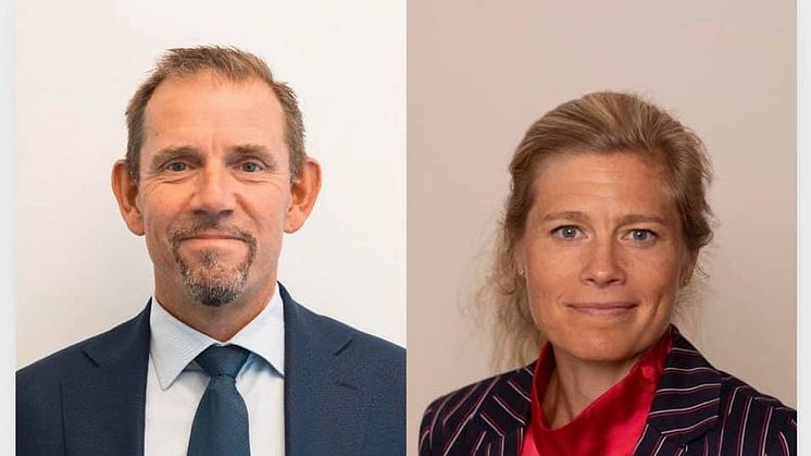 Nuvarande CEO Clas Lindbergson, och kommande Cecilia Bröms-Thell