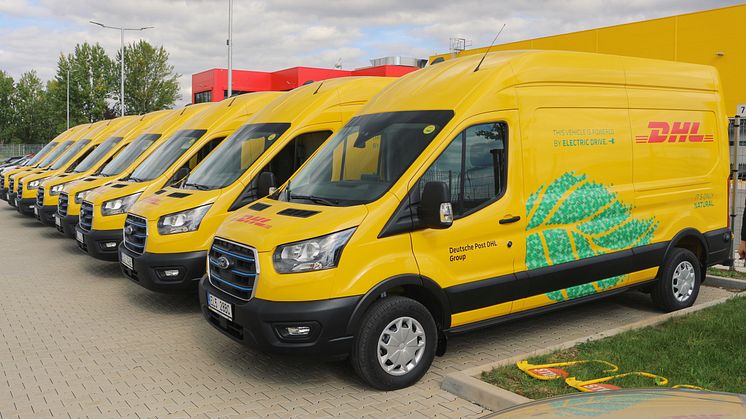 DHL Express doplnila svou flotilu elektrododávek o 7 nových Fordů E-Transit 