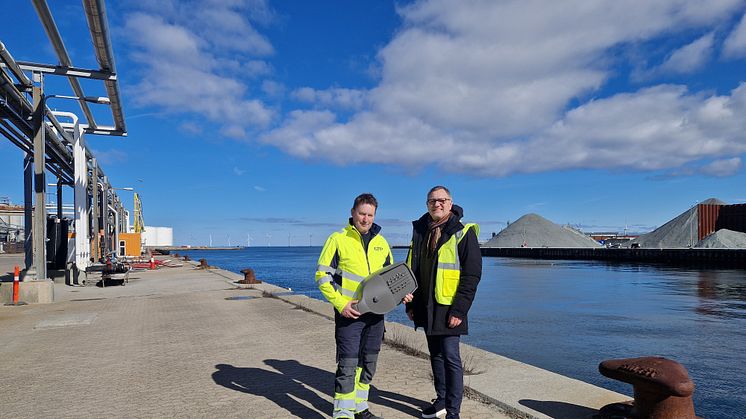 CMP Operations Technicial Martin Bajda Appel och Brightr Group CEO HC Christensen på Prøvestenen i Köpenhamn