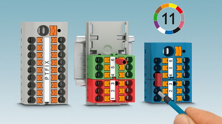 Connection-ready distribution blocks with push-in connection