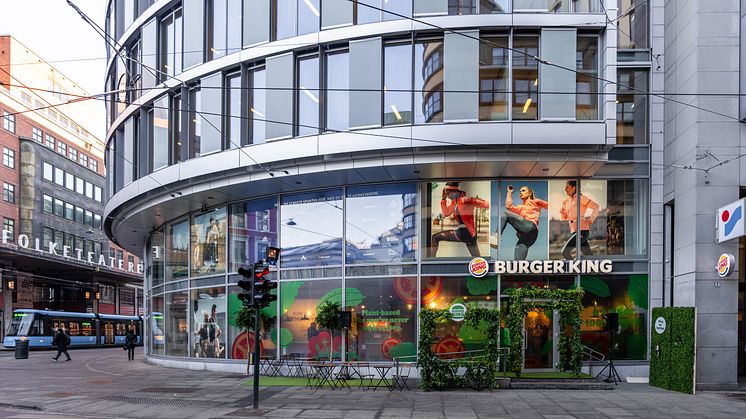 Burger King Storgata i Oslo sentrum vil i hele mars måned kun servere plantebaserte produkter.