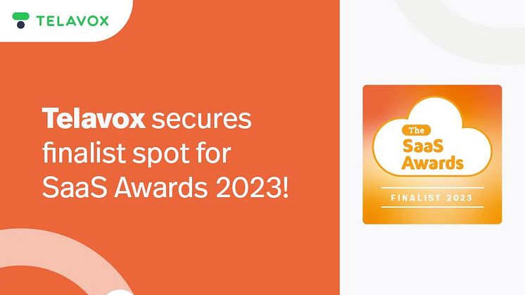Telavox secures finalist spot for The SaaS Awards 2023