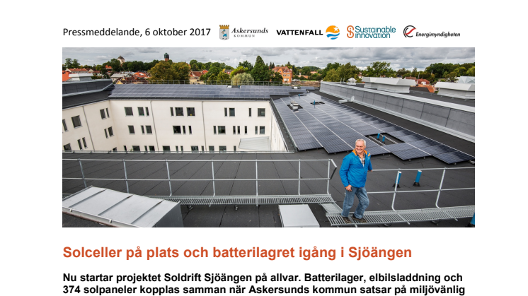 Solceller på plats och batterilagret igång i Sjöängen 