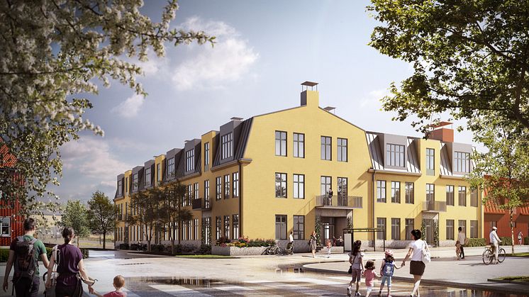 En riktigt klassisk skola med högt i tak och stora fönster, det är vad Turbinen vill skapa i Tungelstas nya stadsdel. Bild: Brunnberg & Forshed