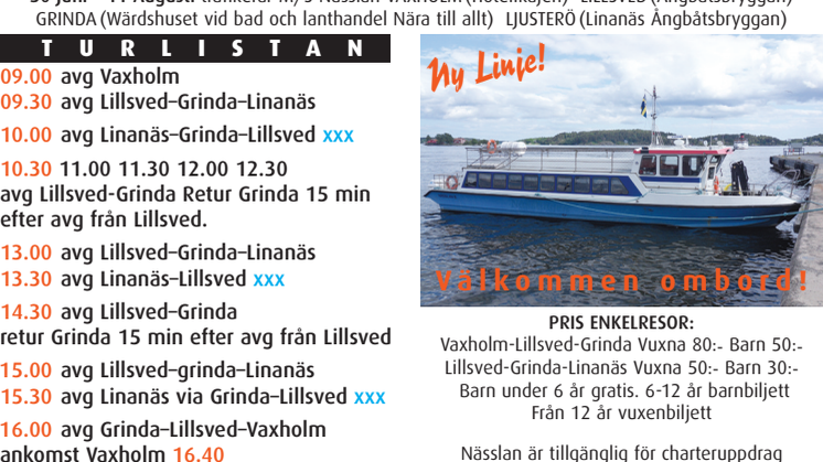 Ny båtlinje till Linanäs på Ljusterö i sommar