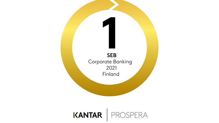 Asiakkaat arvioivat SEB:n Suomen parhaaksi yrityspankiksi Prosperan tutkimuksessa